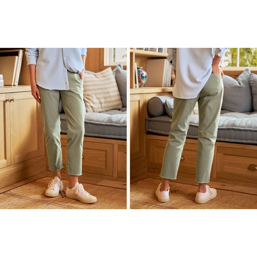Frank &‎ Eileen Wicklow The Italian Chino Pants Women 4 Sage Italian Performance
